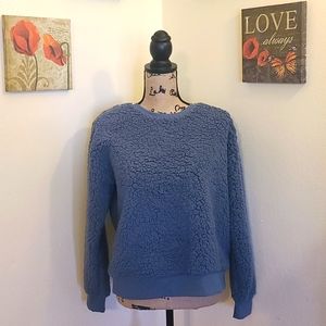 Fuzzy Blue Sweater